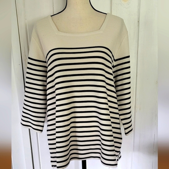 J Jill Wearever Ottoman Square-Neck Top - Picture 2 of 8